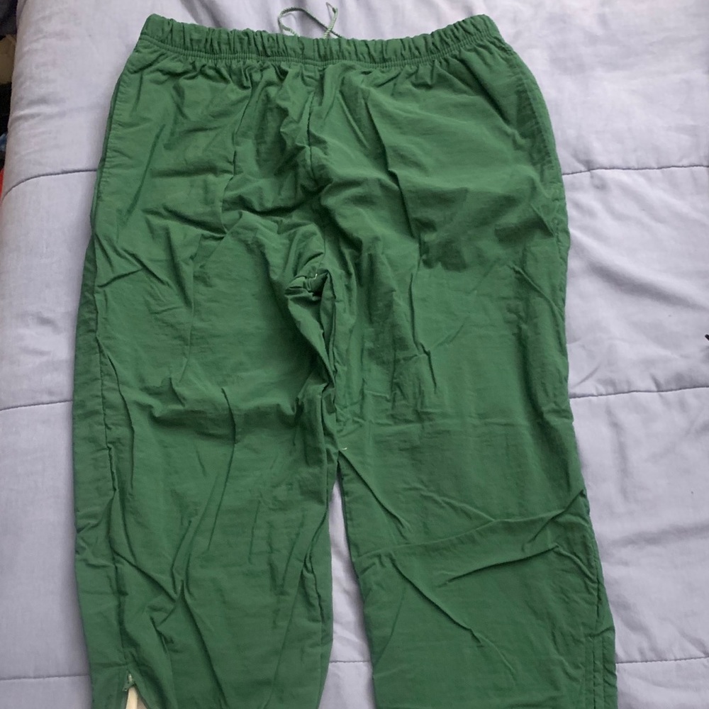 Warmup/windbreaker pants- forest green